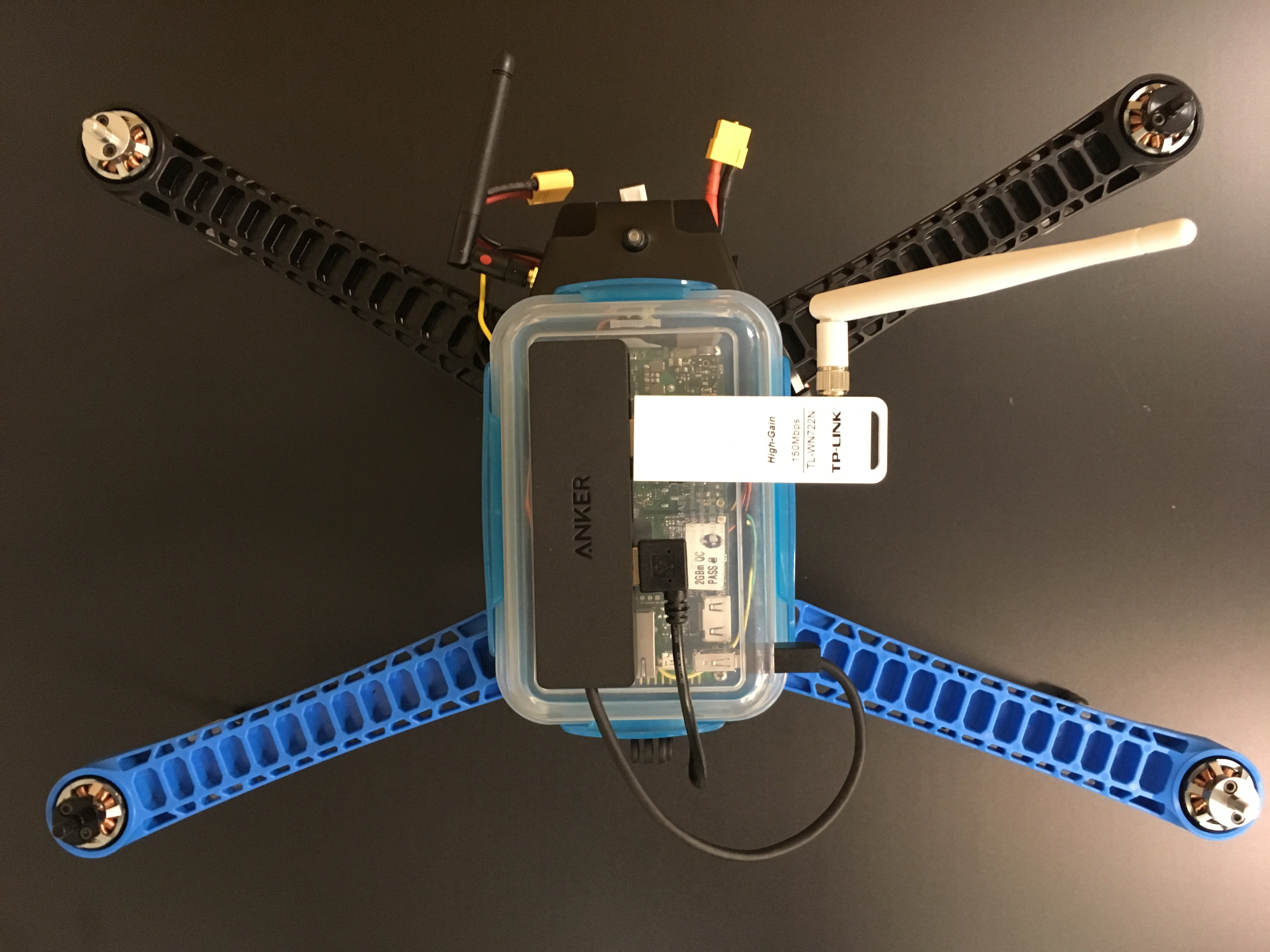Iris+ with TK1 and daughterboard: top view